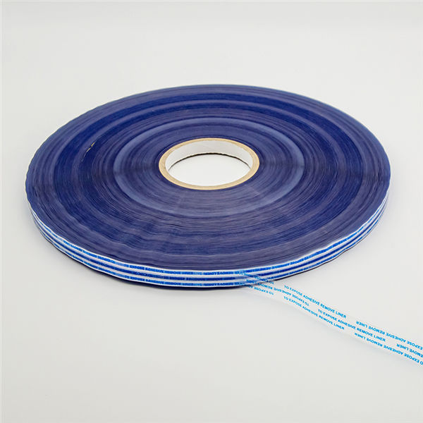 Permanent Bag Sealing Tape with Blue Printing Permanenter Beutelverschluss mit blauem Aufdruck